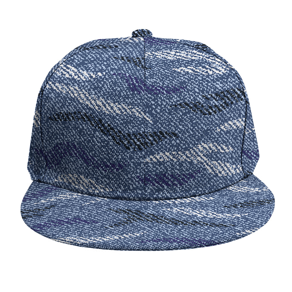 Camo Denim Jeans Pattern Print Snapback Cap