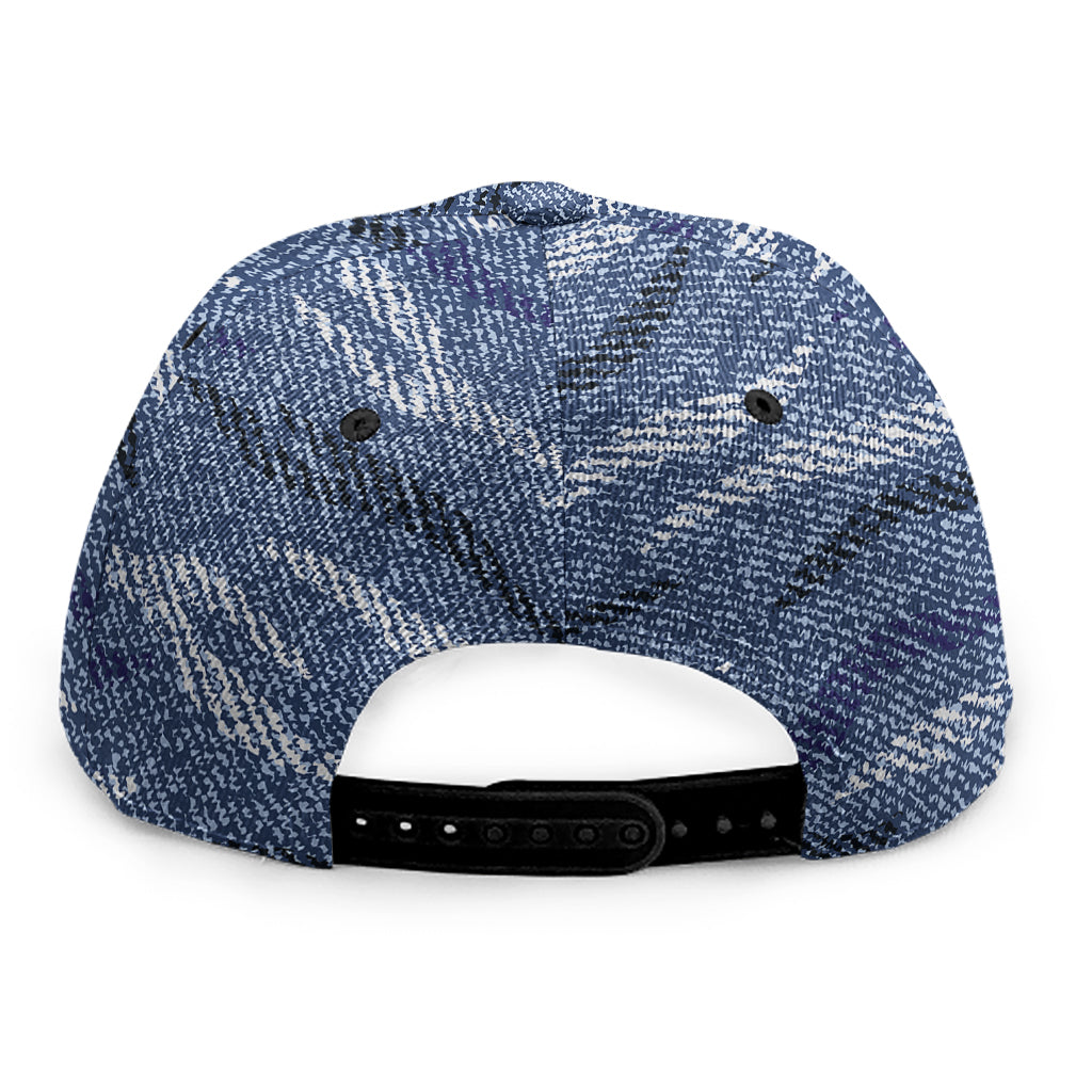 Camo Denim Jeans Pattern Print Snapback Cap