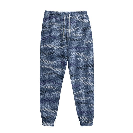 Camo Denim Jeans Pattern Print Sweatpants