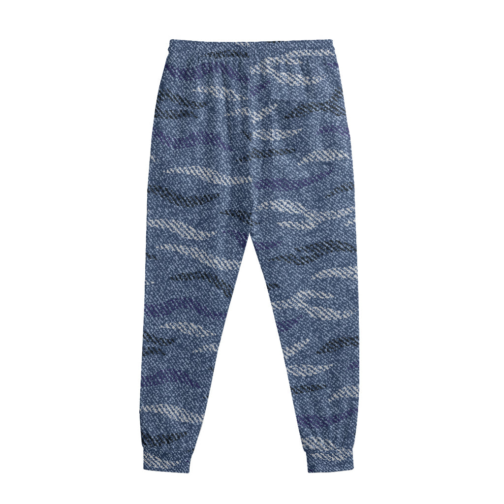 Camo Denim Jeans Pattern Print Sweatpants