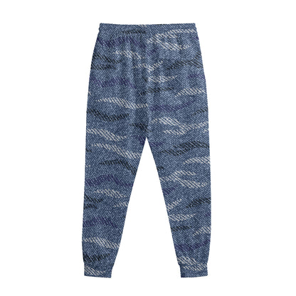 Camo Denim Jeans Pattern Print Sweatpants