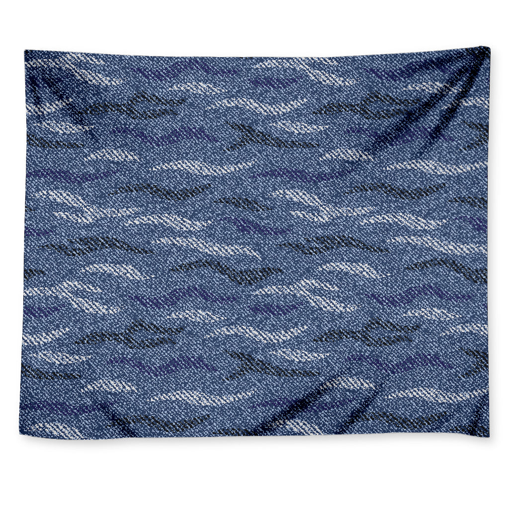 Camo Denim Jeans Pattern Print Tapestry