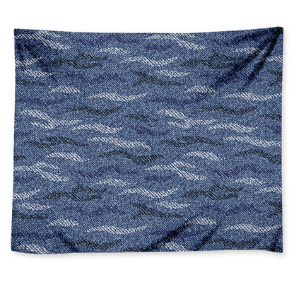 Camo Denim Jeans Pattern Print Tapestry