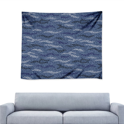Camo Denim Jeans Pattern Print Tapestry