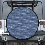 Camo Denim Jeans Pattern Print Tire Cover