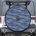 Camo Denim Jeans Pattern Print Tire Cover With Camera Hole