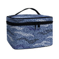 Camo Denim Jeans Pattern Print Travel Makeup Bag