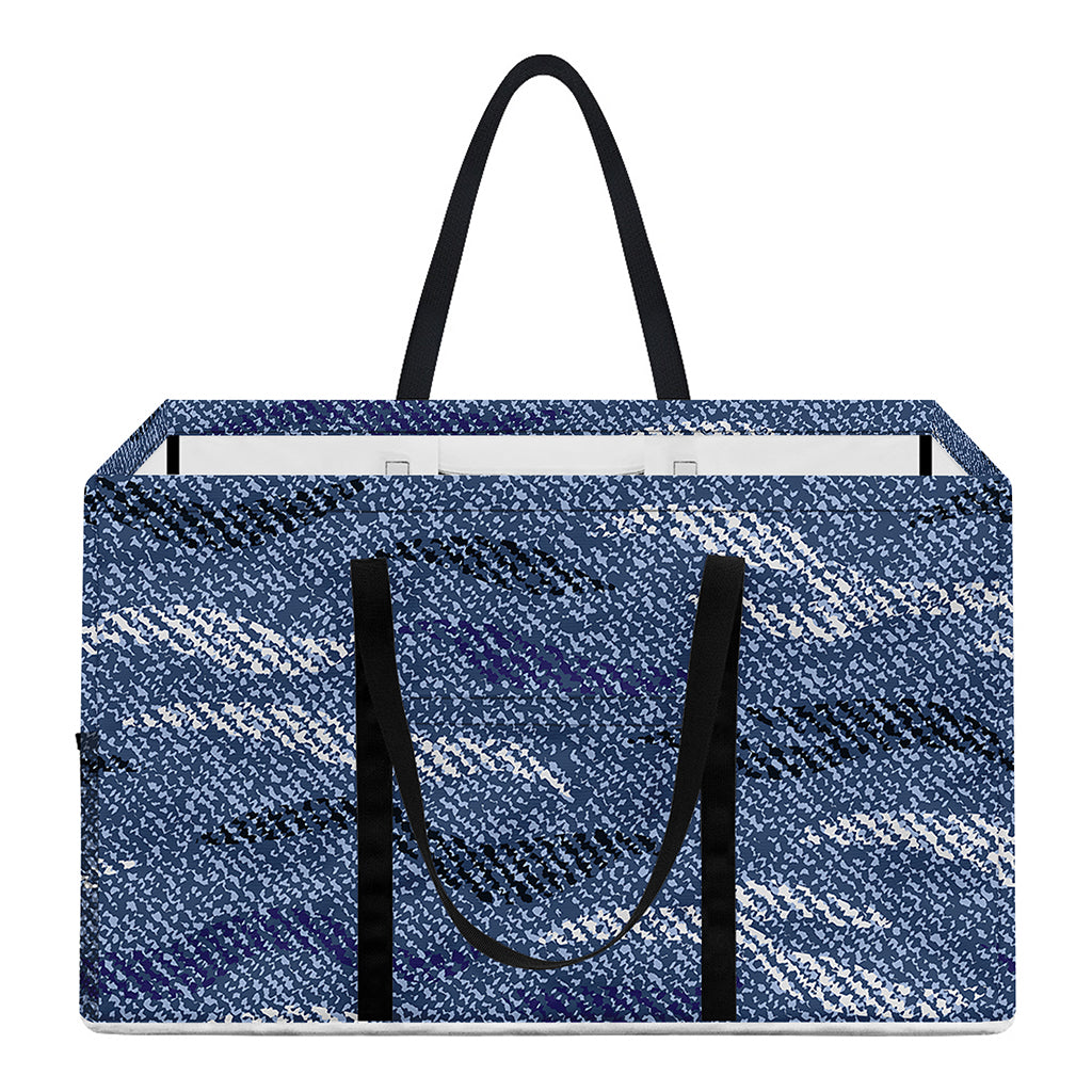 Camo Denim Jeans Pattern Print Utility Tote Bag