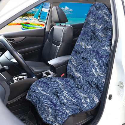 Camo Denim Jeans Pattern Print Waterproof Car Seat Cover