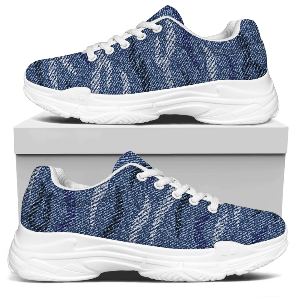 Camo Denim Jeans Pattern Print White Chunky Shoes