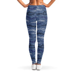Camo Denim Jeans Pattern Print Women's Leggings