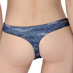 Camo Denim Jeans Pattern Print Women's Thong