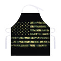 Camouflage American Flag Print Adjustable Apron