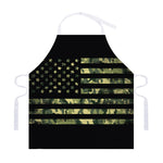 Camouflage American Flag Print Adjustable Apron