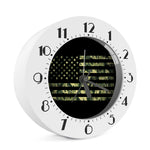 Camouflage American Flag Print Alarm Clock