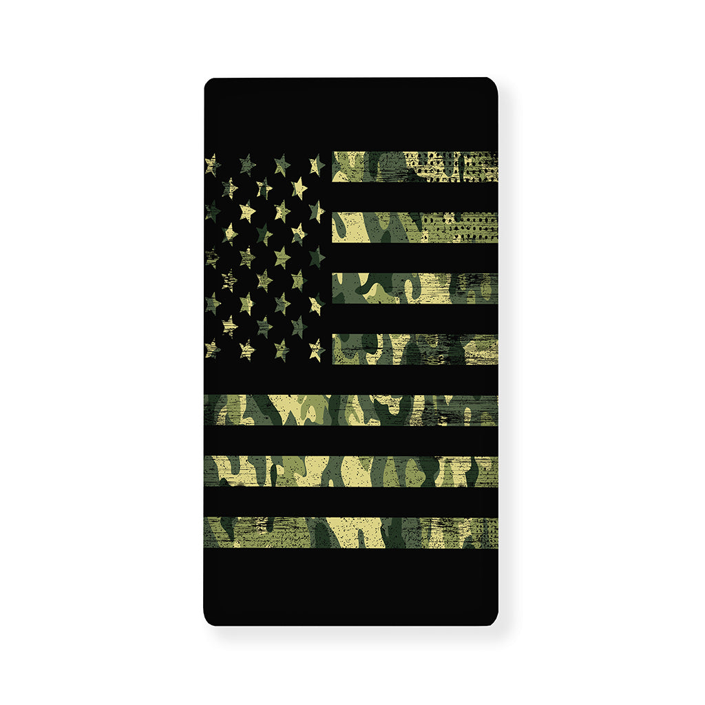Camouflage American Flag Print Baby Crib Sheet