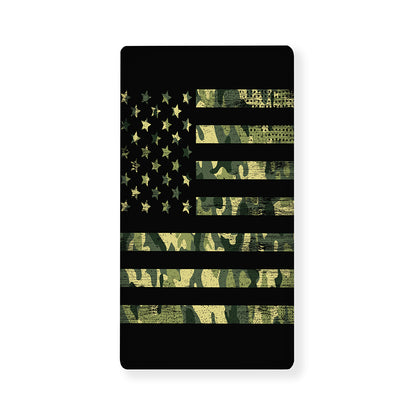 Camouflage American Flag Print Baby Crib Sheet