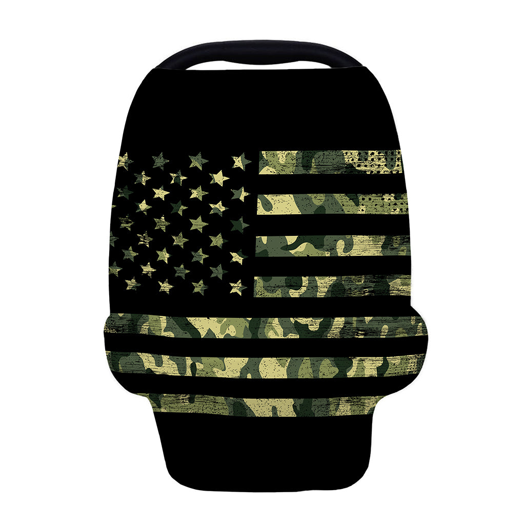 Camouflage American Flag Print Baby Seat Cover