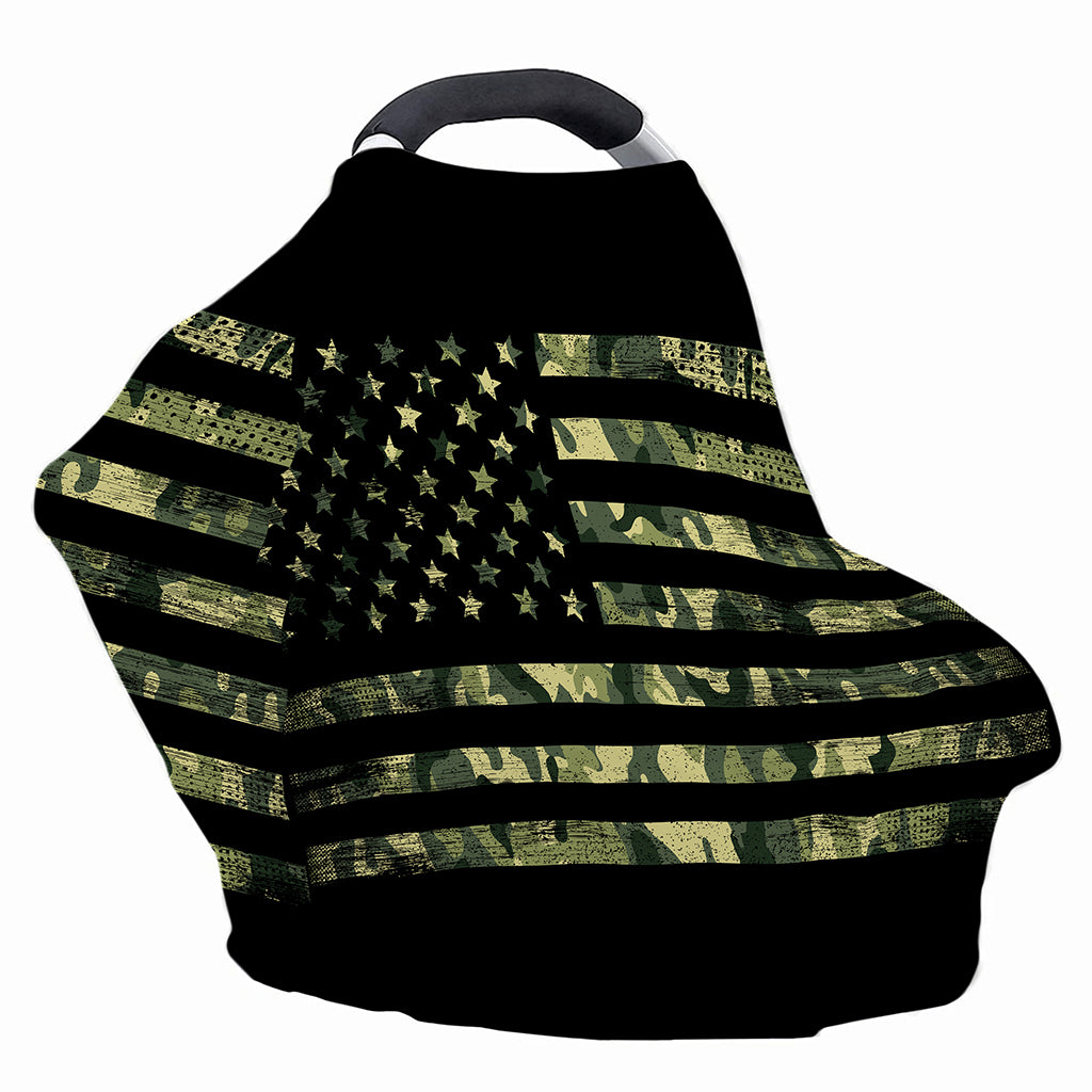 Camouflage American Flag Print Baby Seat Cover