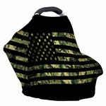 Camouflage American Flag Print Baby Seat Cover