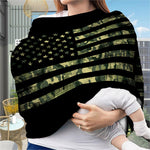 Camouflage American Flag Print Baby Seat Cover