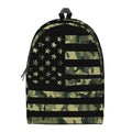 Camouflage American Flag Print School Backpack