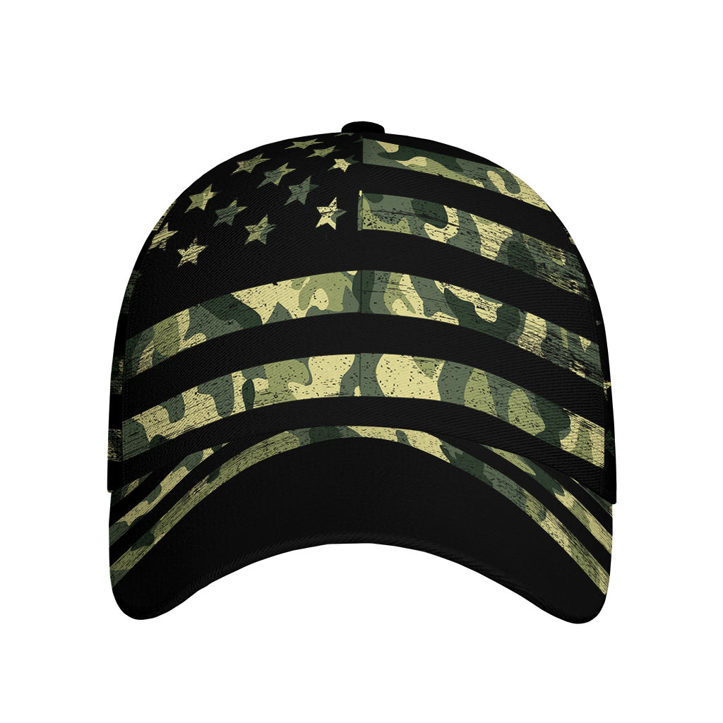 Camouflage American Flag Print Baseball Cap