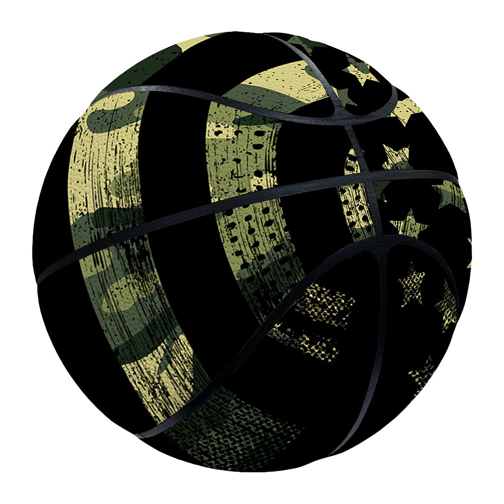 Camouflage American Flag Print Basketball