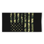 Camouflage American Flag Print Beach Towel