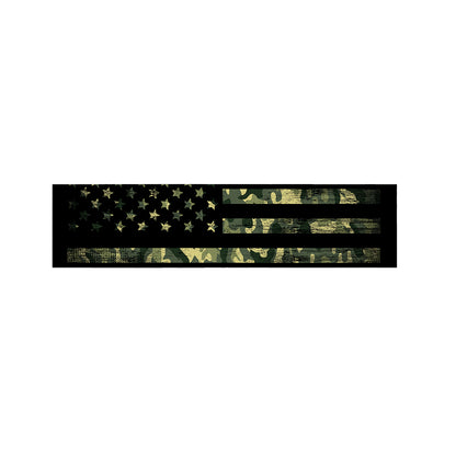 Camouflage American Flag Print Bed Runner
