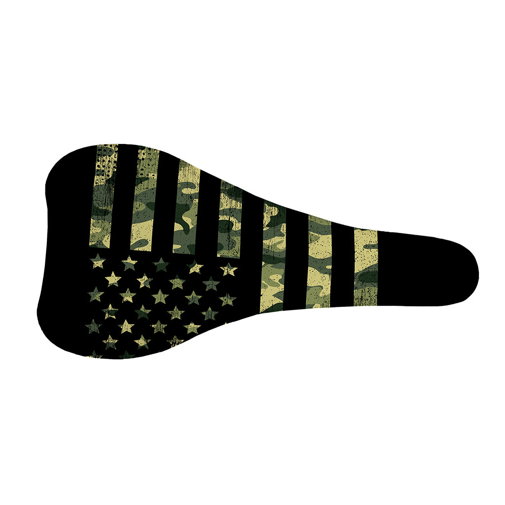 Camouflage American Flag Print Bicycle Seat Cover