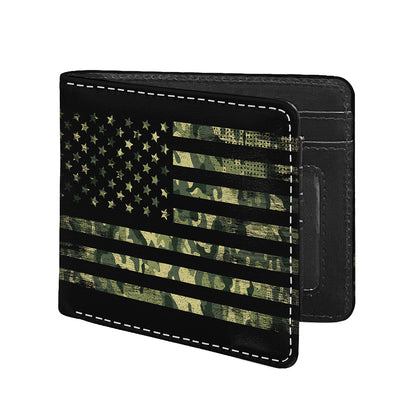 Camouflage American Flag Print Bifold Wallet