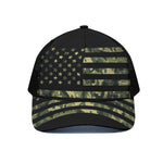 Camouflage American Flag Print Black Mesh Trucker Cap