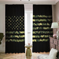 Camouflage American Flag Print Dimout Pencil Pleat Curtains