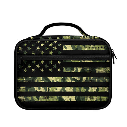 Camouflage American Flag Print Briefcase Bible Bag