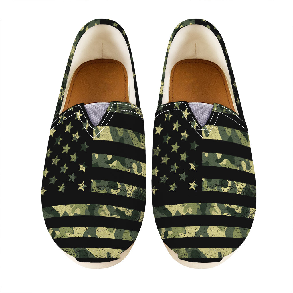 Camouflage American Flag Print Casual Shoes