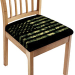 Camouflage American Flag Print Chair Cushion Cover
