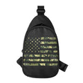 Camouflage American Flag Print Sling Bag
