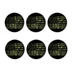 Camouflage American Flag Print Coaster Set