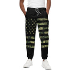 Camouflage American Flag Print Cotton Pants