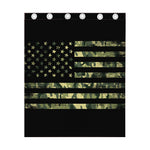 Camouflage American Flag Print Curtain