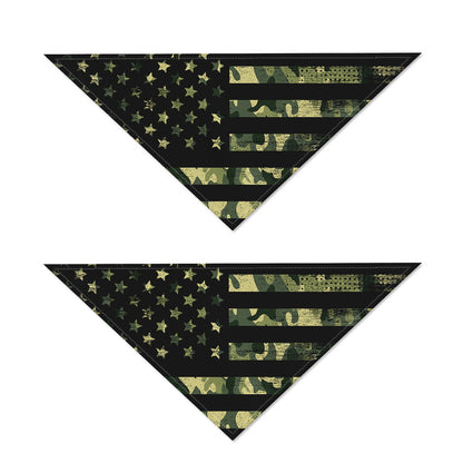Camouflage American Flag Print Dog Bandana
