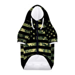 Camouflage American Flag Print Dog Zip Up Hoodie