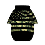 Camouflage American Flag Print Dog Zip Up Hoodie
