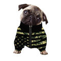 Camouflage American Flag Print Dog Zip Up Jacket