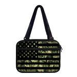 Camouflage American Flag Print Double Strap Bible Bag