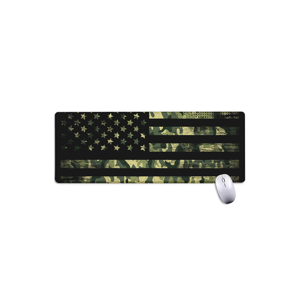 Camouflage American Flag Print Extended Mouse Pad