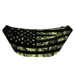 Camouflage American Flag Print Fanny Pack
