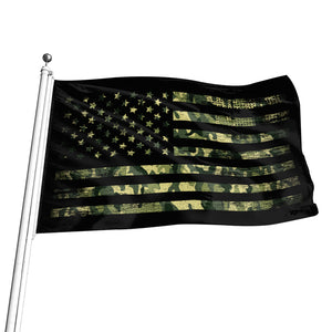 Camouflage American Flag Print Flag