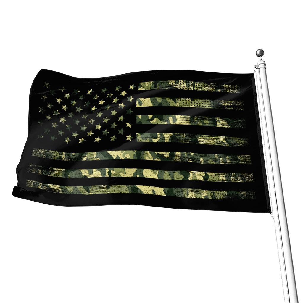 Camouflage American Flag Print Flag